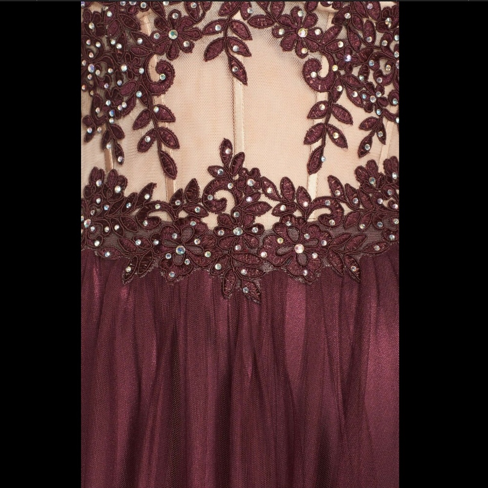 NWT Blondie Nites Strapless Applique Ballgown‎ [ SZ 5 ] - Picture 4 of 6
